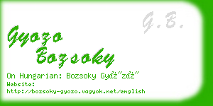 gyozo bozsoky business card